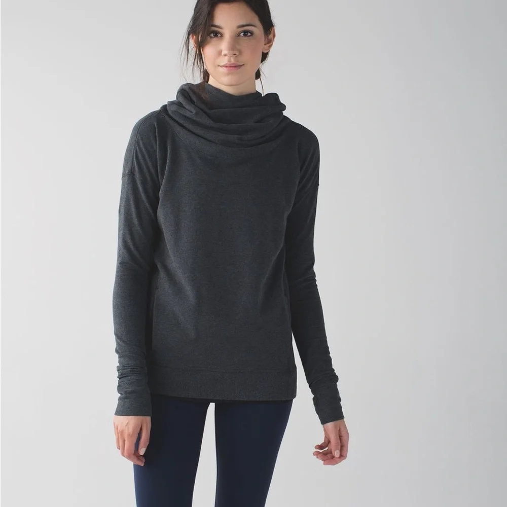 Lululemon Stress Less Hoodie Heathered Dark Grey